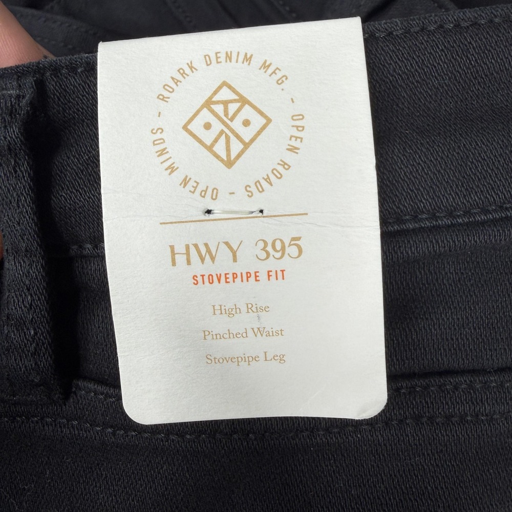Roark HWY 395 Stovepipe Jeans Womens 29 Black High Rise Denim Pants Casual - Picture 6 of 13